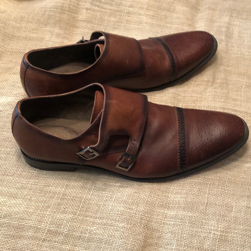 Men's Brown Double Monk Strap Shoes